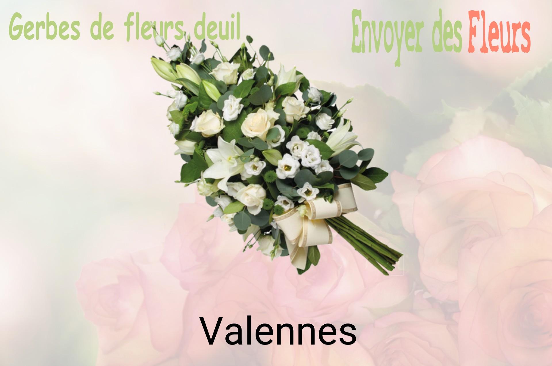 Gerbe de fleurs de deuil livrée à Valennes